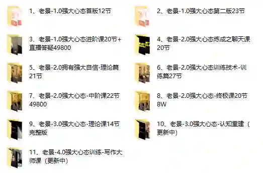 老景强大心态系列11套(最新更新全套)-心语情感库